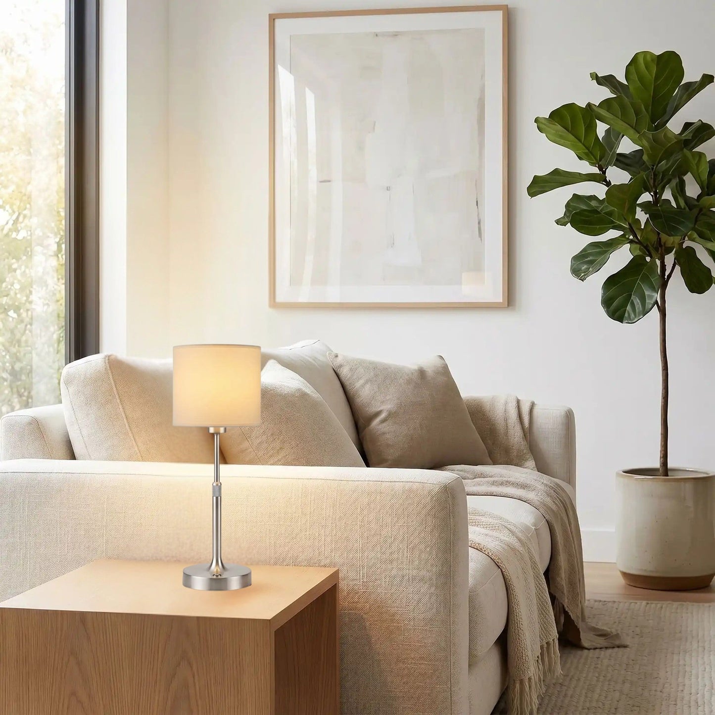 lampe sans fil argent sejour classique rechargeable