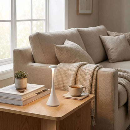 lampe sans fil blanc table sejour design modele