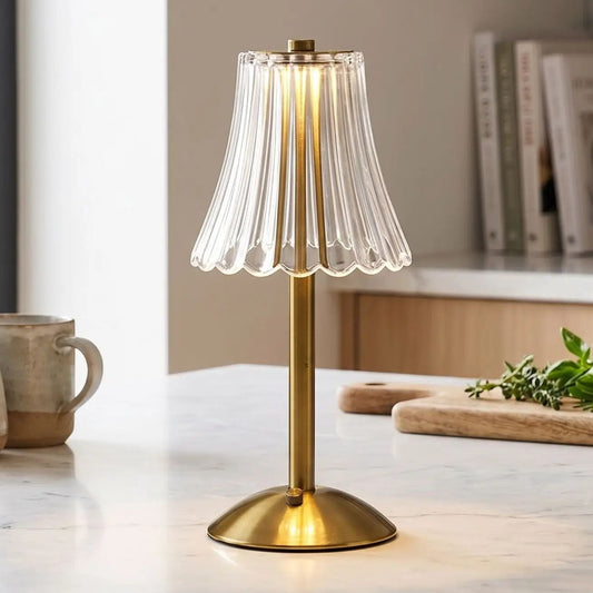 lampe sans fil comptoir lumiere doree