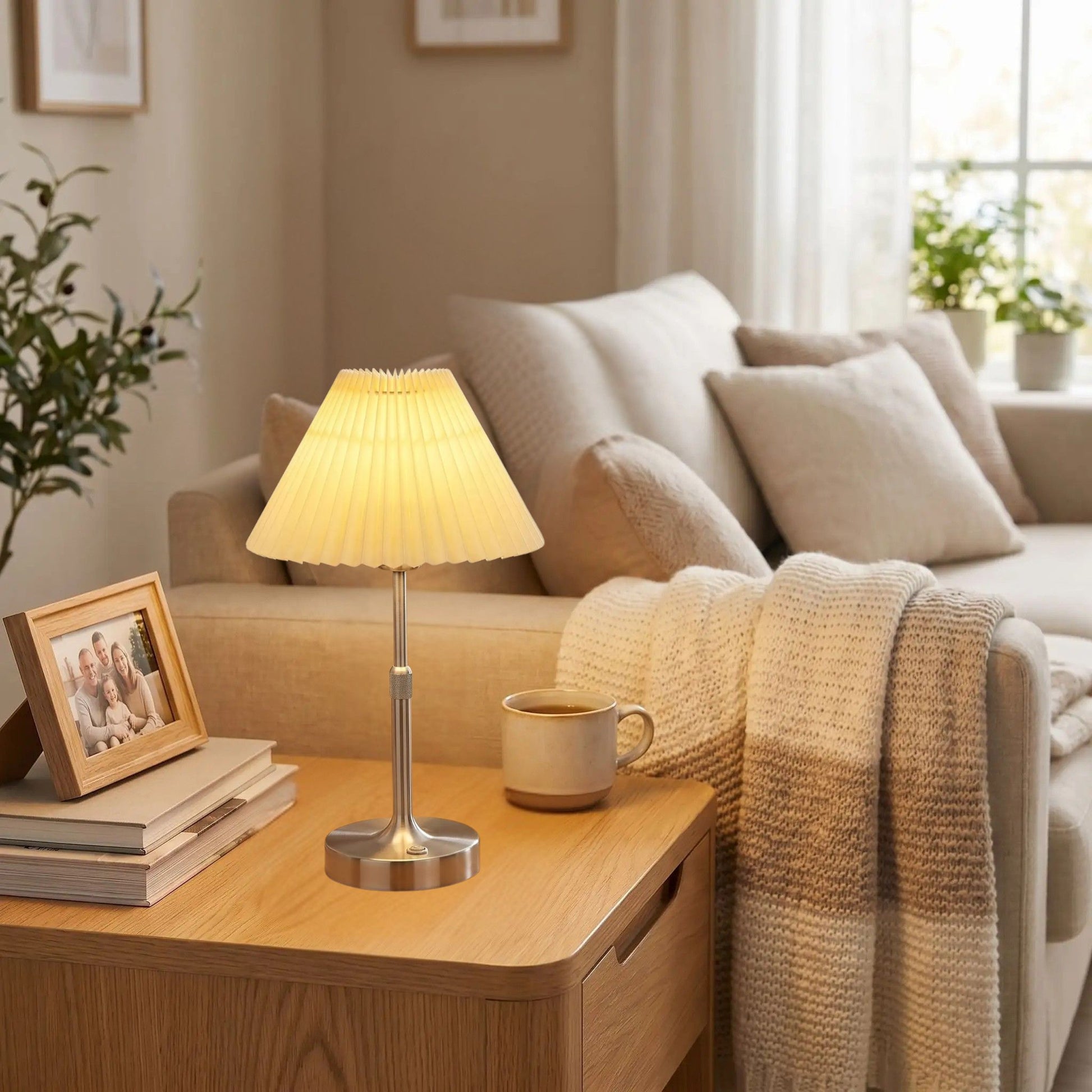 lampe sans fil couleur argent sejour elegance reglable