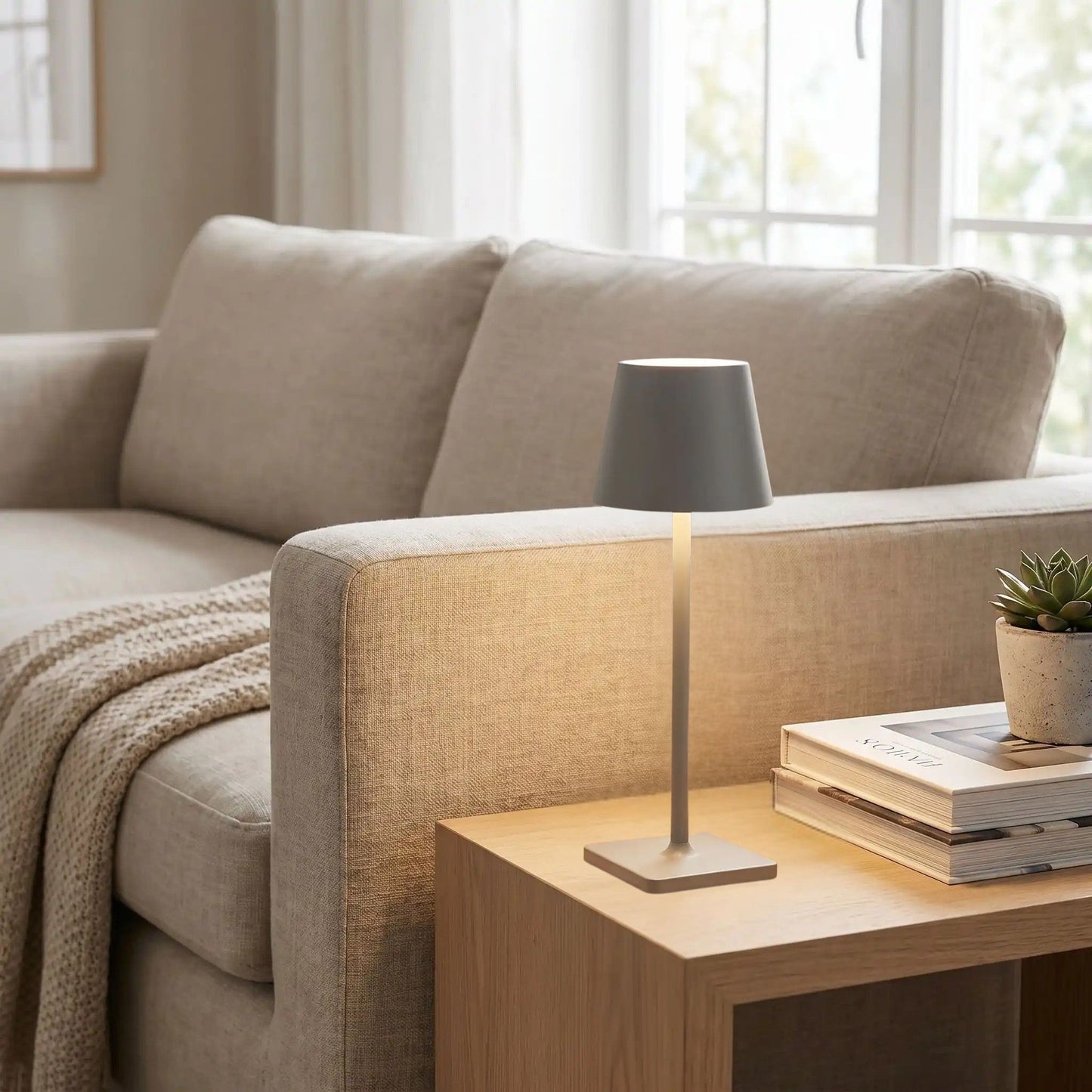 lampe sans fil gris sejour nomade led 5w