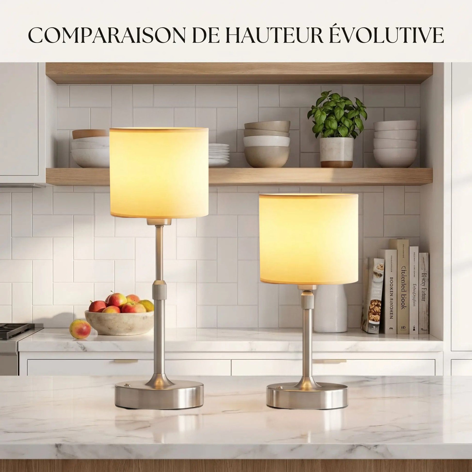 lampe sans fil hauteur reglable classique rechargeable