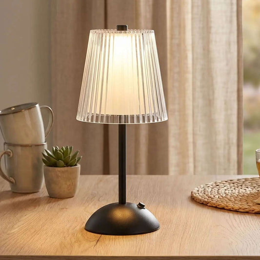 lampe sans fil noir comptoir design diamant