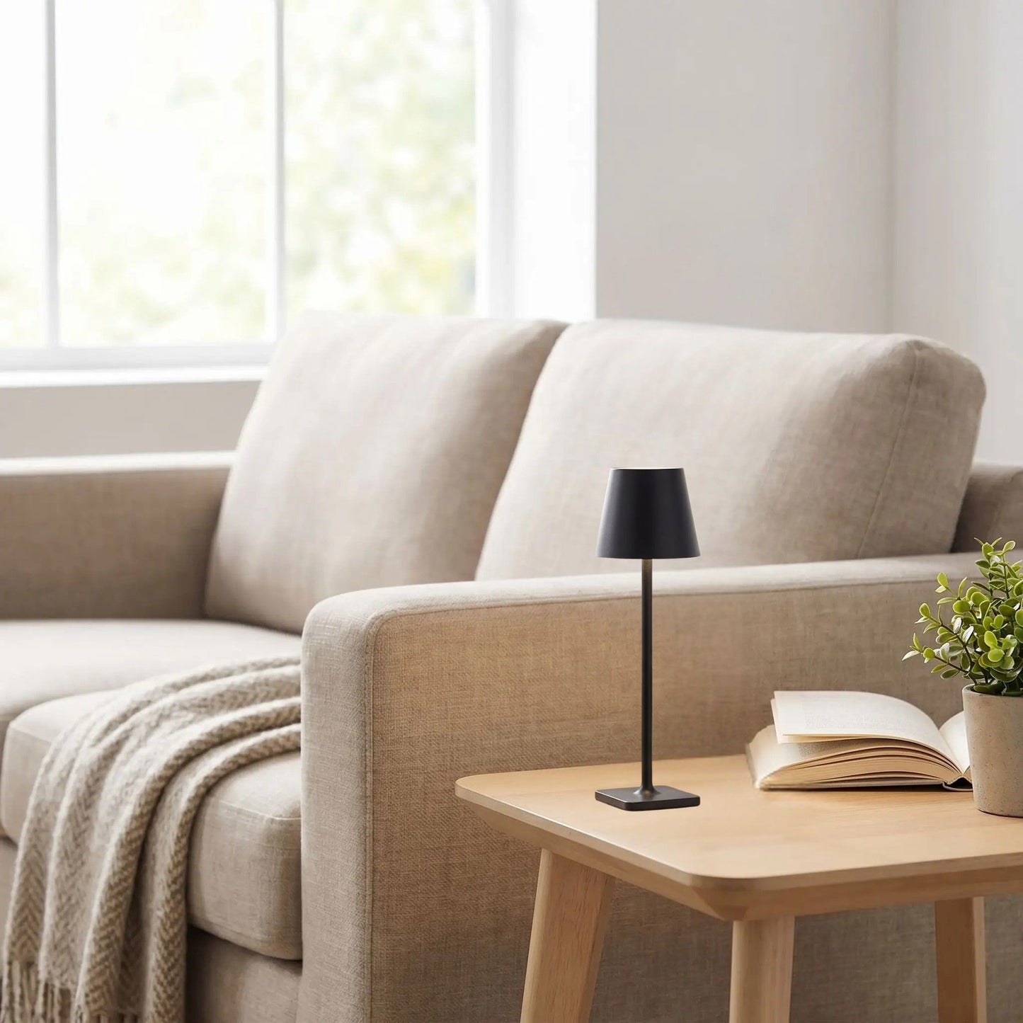 lampe sans fil noir sejour nomade led 5w