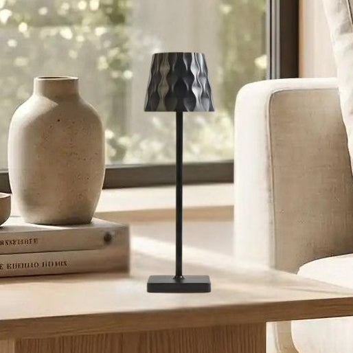 lampe sans fil noir sejour vue rapproche lumina nomade