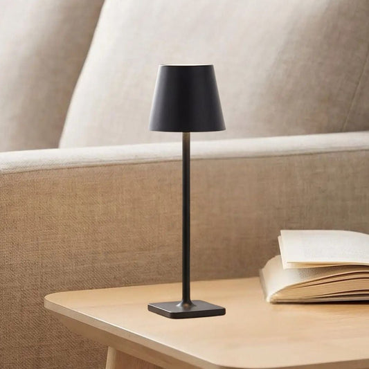 lampe sans fil noir sejour vue rapproche nomade led 5w