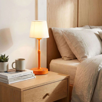 lampe sans fil orange chevet rechargeable ambiance 12 heures
