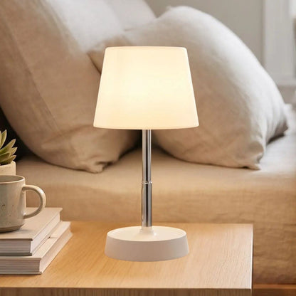 lampe sans fil rechargeable blanc table chevet vue rapproche hauteur telescopique