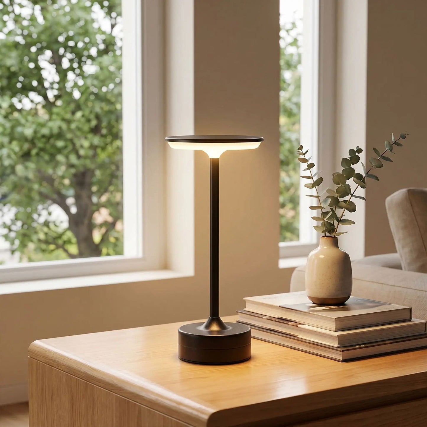 lampe sans fil rechargeable noir couleurs tendance