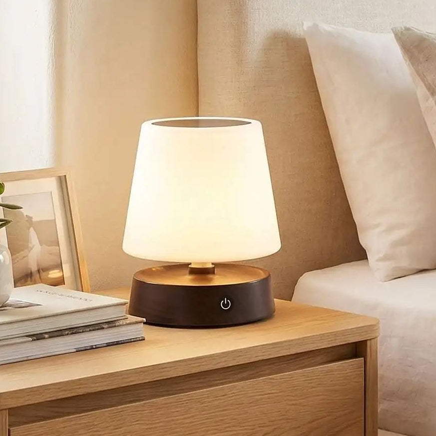 lampe sans fil rechargeable noir hauteur minimum chevet vue rapproche hauteur telescopique