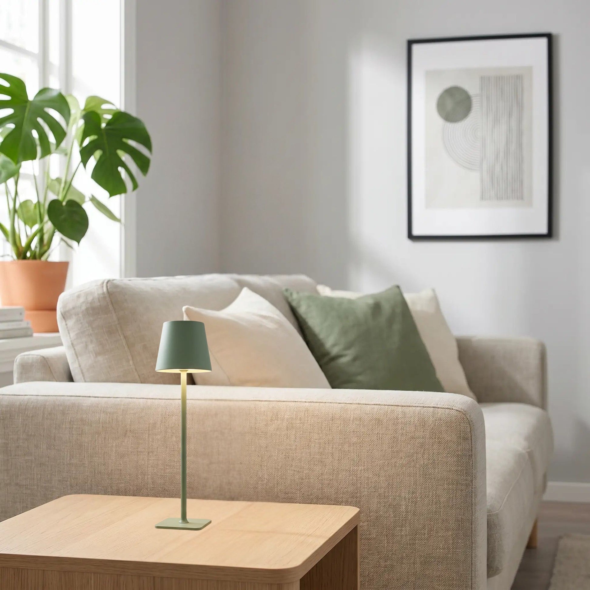 lampe sans fil vert matcha sejour nomade led 5w