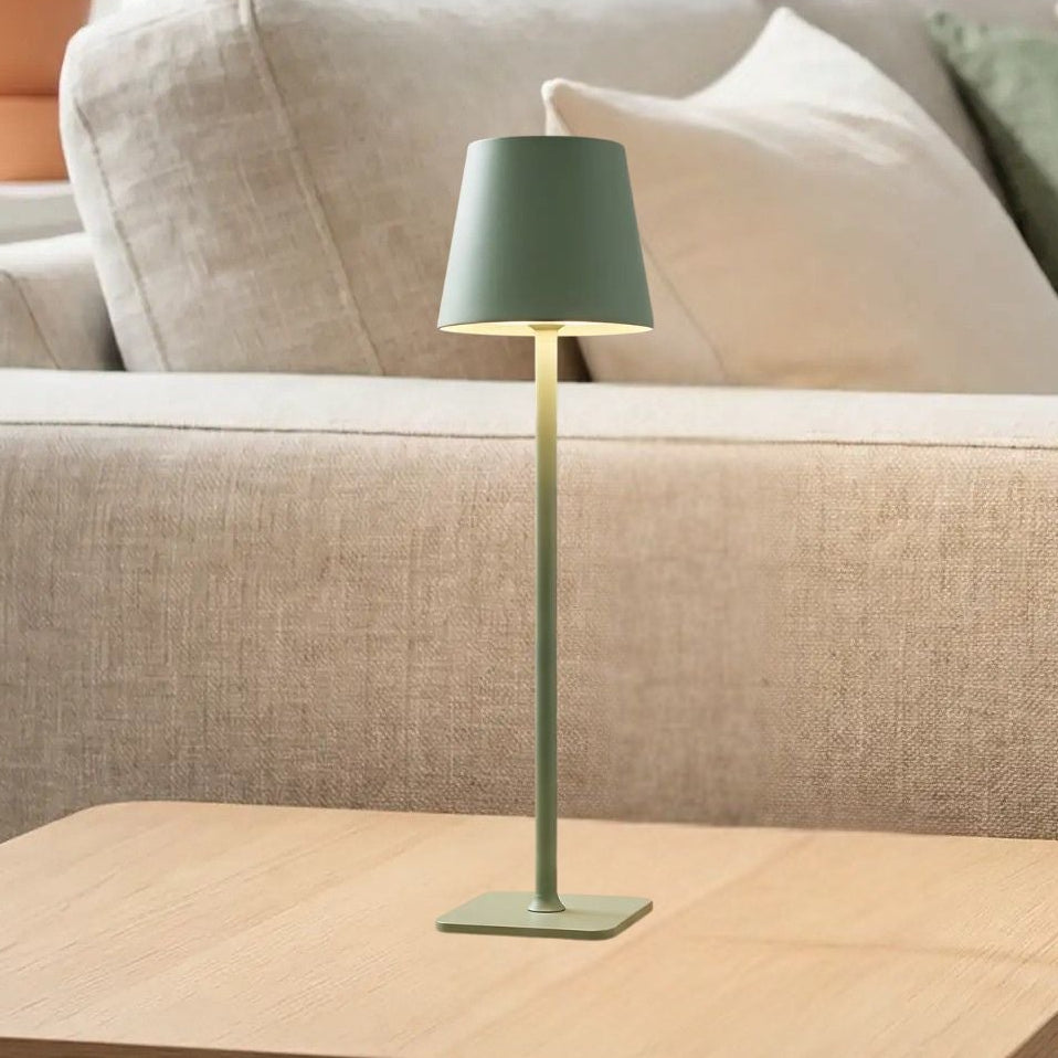 lampe sans fil vert matcha sejour vue rapproche nomade led 5w