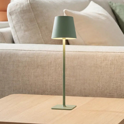 lampe sans fil vert matcha sejour vue rapproche nomade led 5w