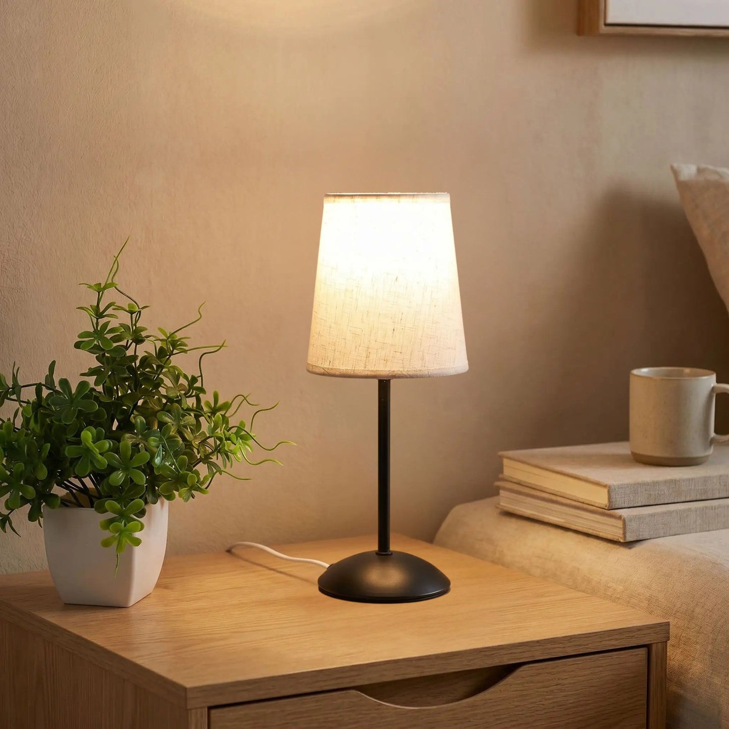 lampe table abat-jour gris chevet intensite variable usb