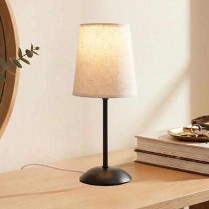 lampe table abat-jour gris console vu rapproche intensite variable usb