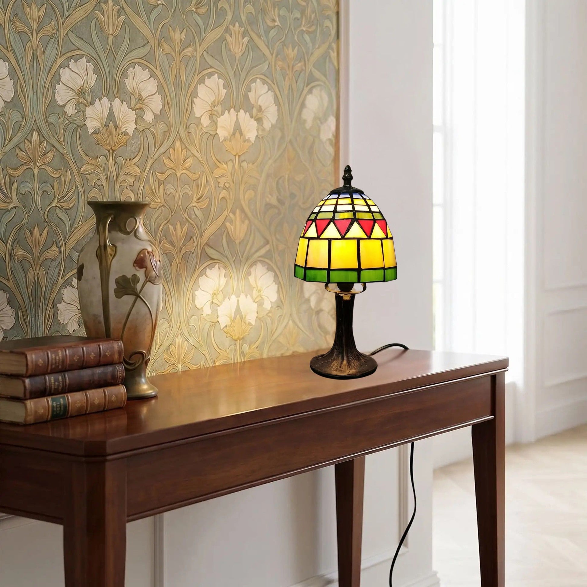 lampe table console sejour art nouveau tiffany