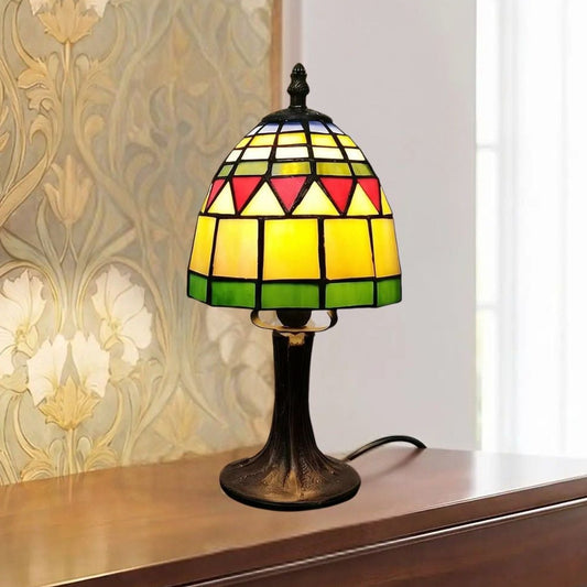 lampe table console sejour vue rapproche art nouveau tiffany