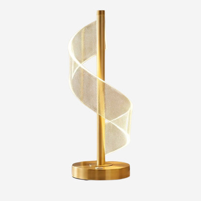lampe table petite variante produit spirale doree tactile