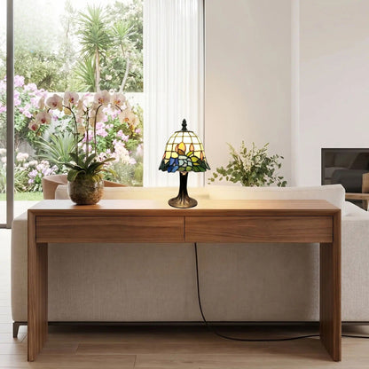 lampe table sejour avec fleur tiffany floral