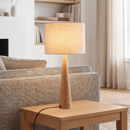 lampes à poser salon vu rapproche scandinave frene lin