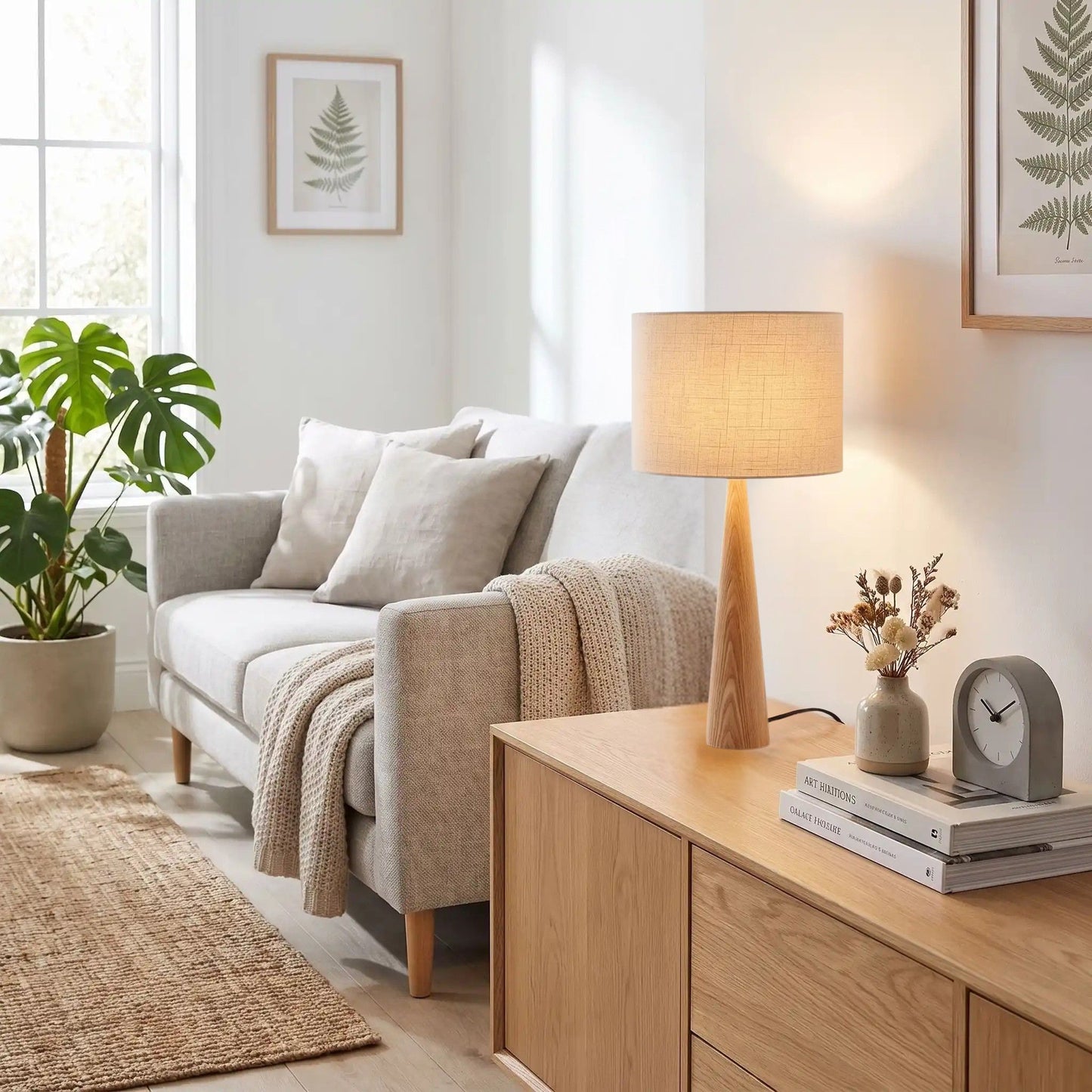 lampes à poser scandinave frene lin