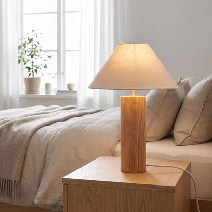 lampes de chevet chambre avec fenetre scandinave chene