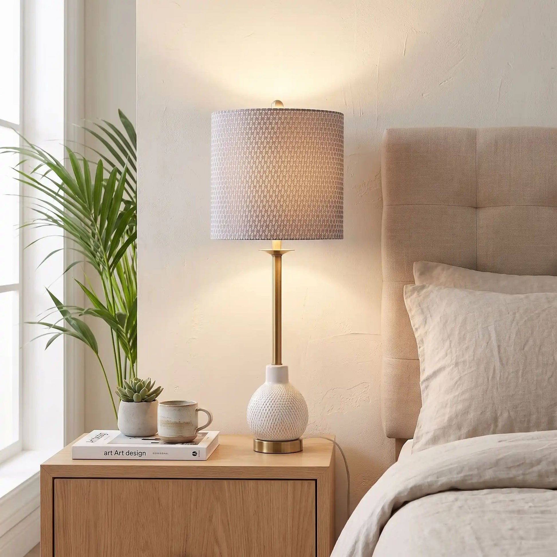 lampes de chevet chambre moderne chic ceramique doree