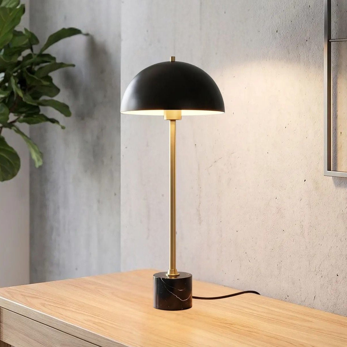 lampes de chevet console vu rapproche finesse marbre laiton