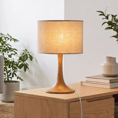 lampes de chevet dans salon vu rapproche scandinave mid century bois