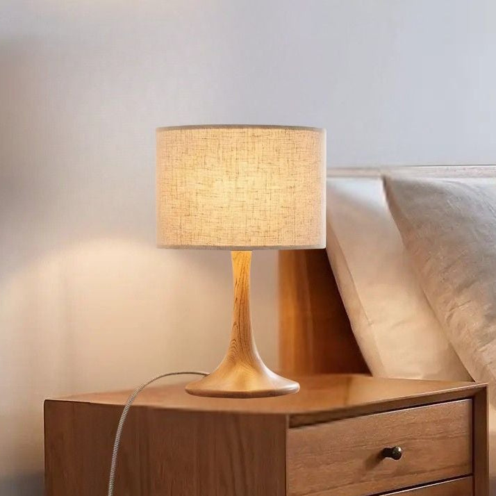 lampes de chevet duo de lampe vu rapproche scandinave mid century bois