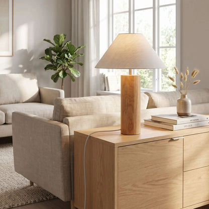 lampes de chevet sejour scandinave chene