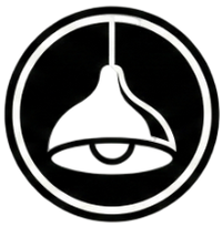logo eclairage deco lampe blanc noir