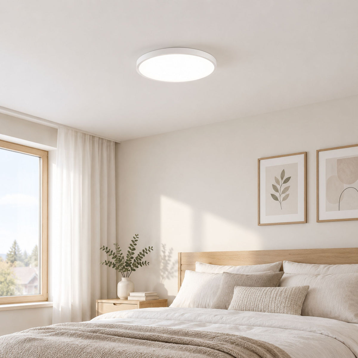 plafonnier blanc chambre ultraslim