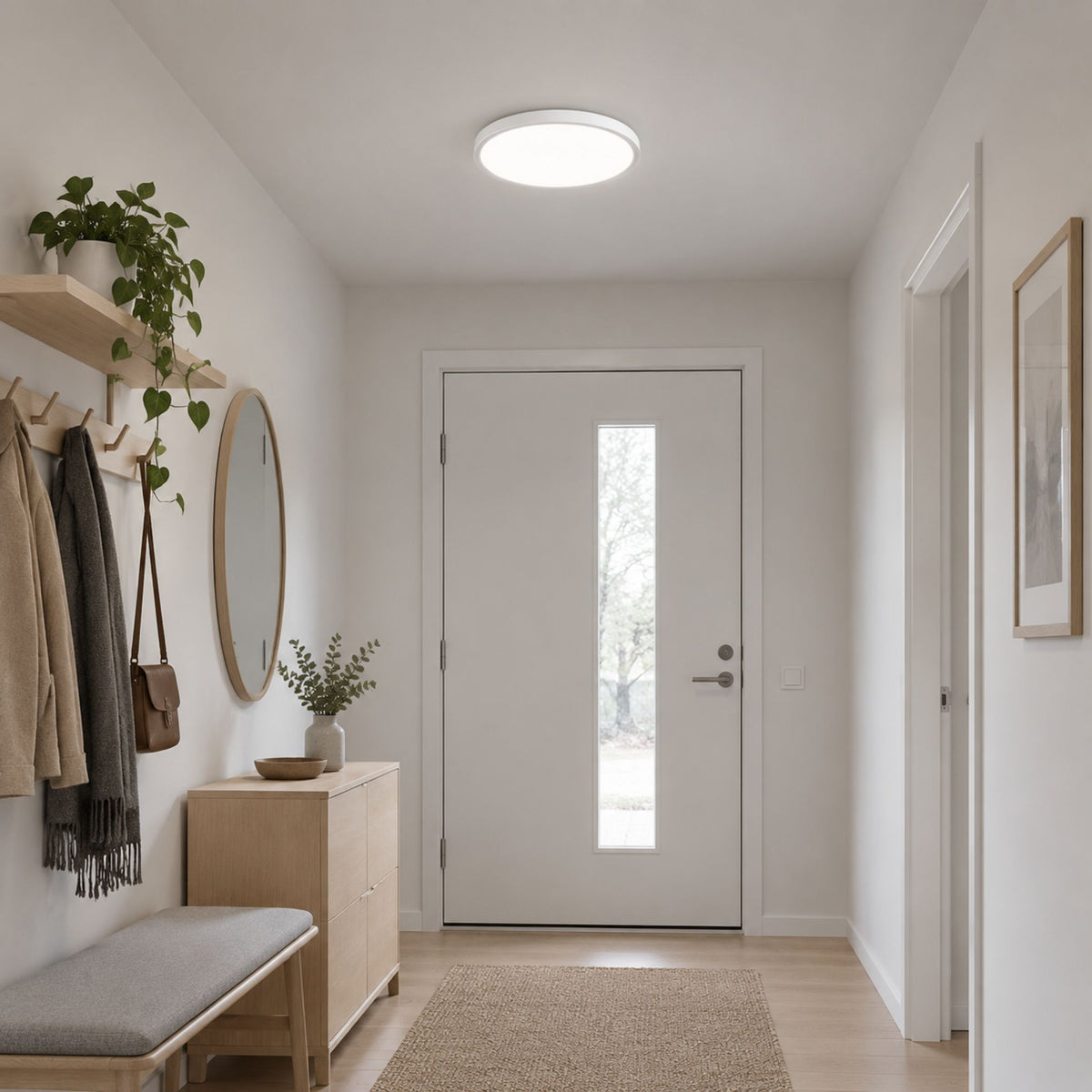 plafonnier blanc entree ultraslim
