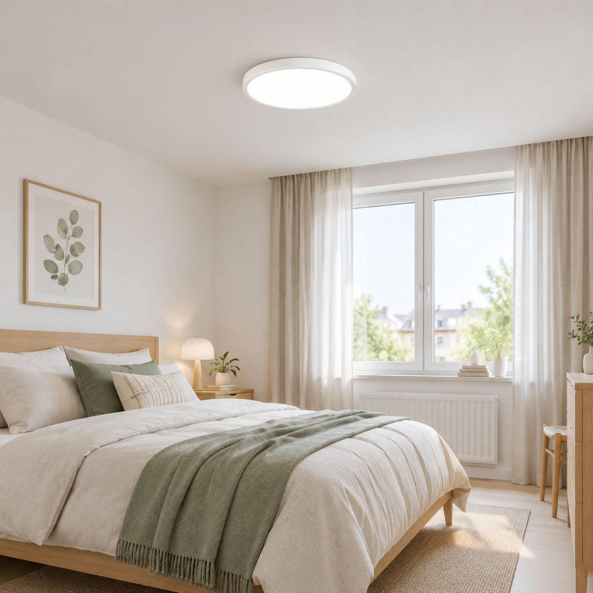 plafonnier blanc interieur chambre ultraslim