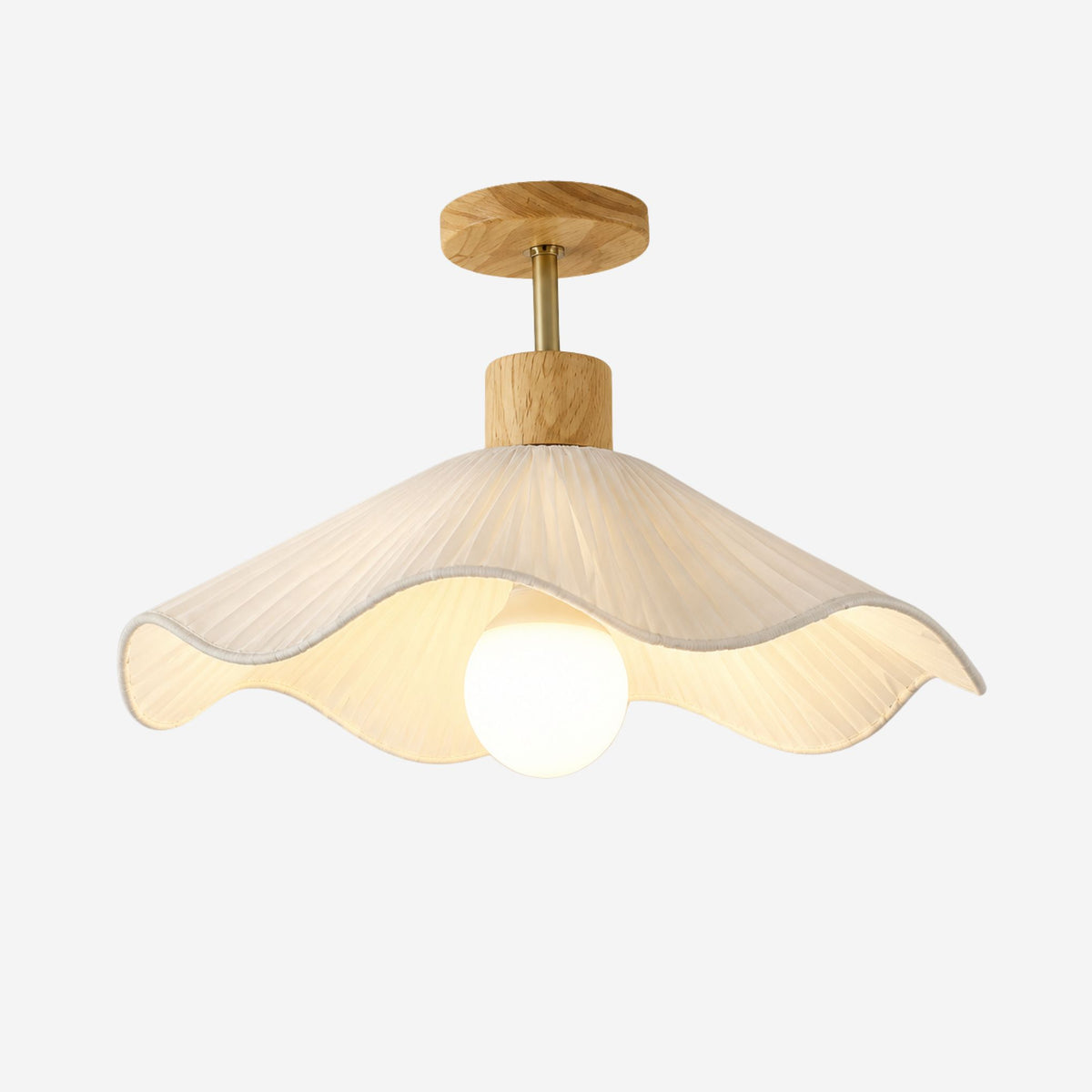 plafonnier bois japandi fleur de lotus fiche produit