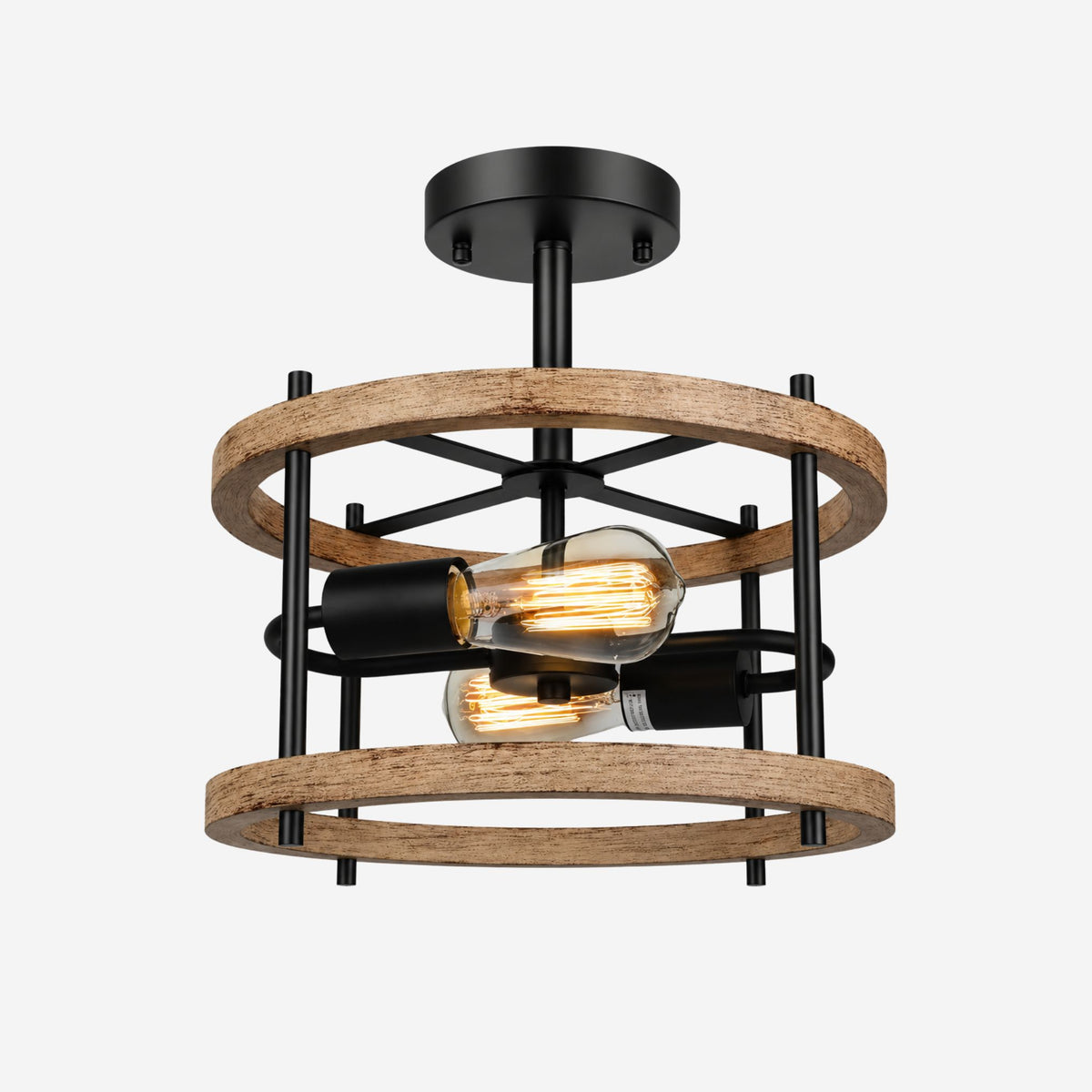 plafonnier bois rustique chaleureux chene variante produit