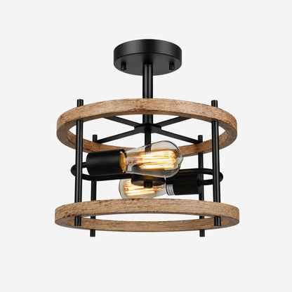 plafonnier bois rustique chaleureux chene variante produit