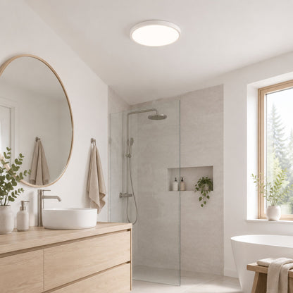 plafonnier couleur blanc salle de bain ultraslim