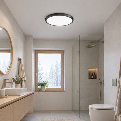 plafonnier couleur noir salle de bain ultraslim