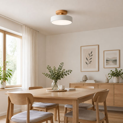 plafonnier macaron au design compact blanc salle manger