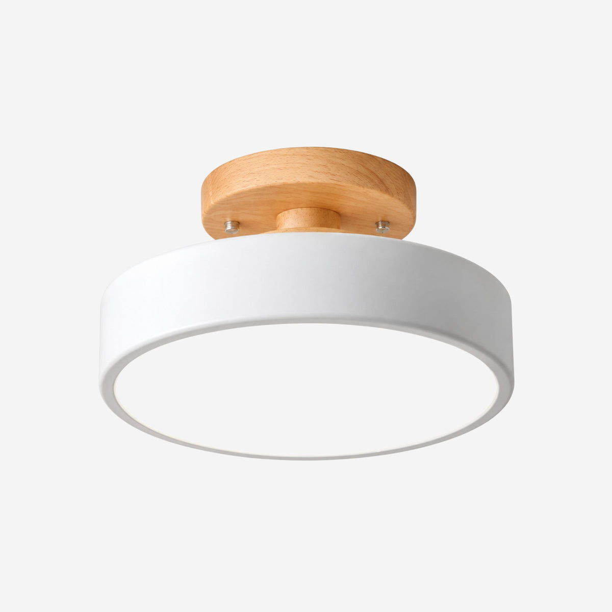 plafonnier macaron au design compact blanc variante produit