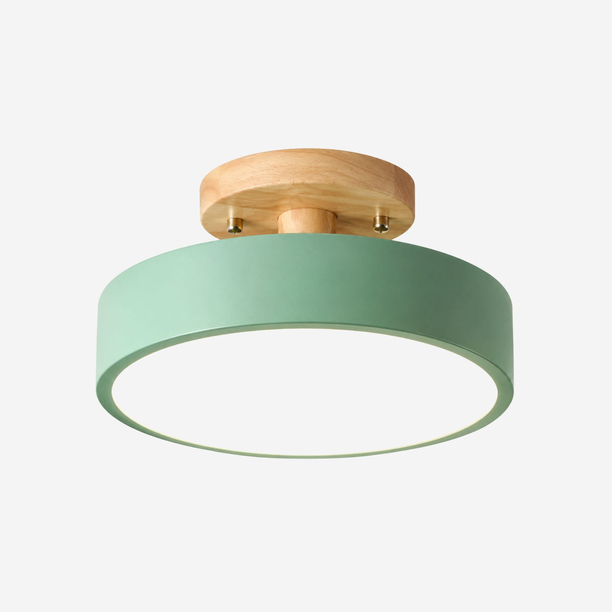 plafonnier macaron au design compact vert fiche produit