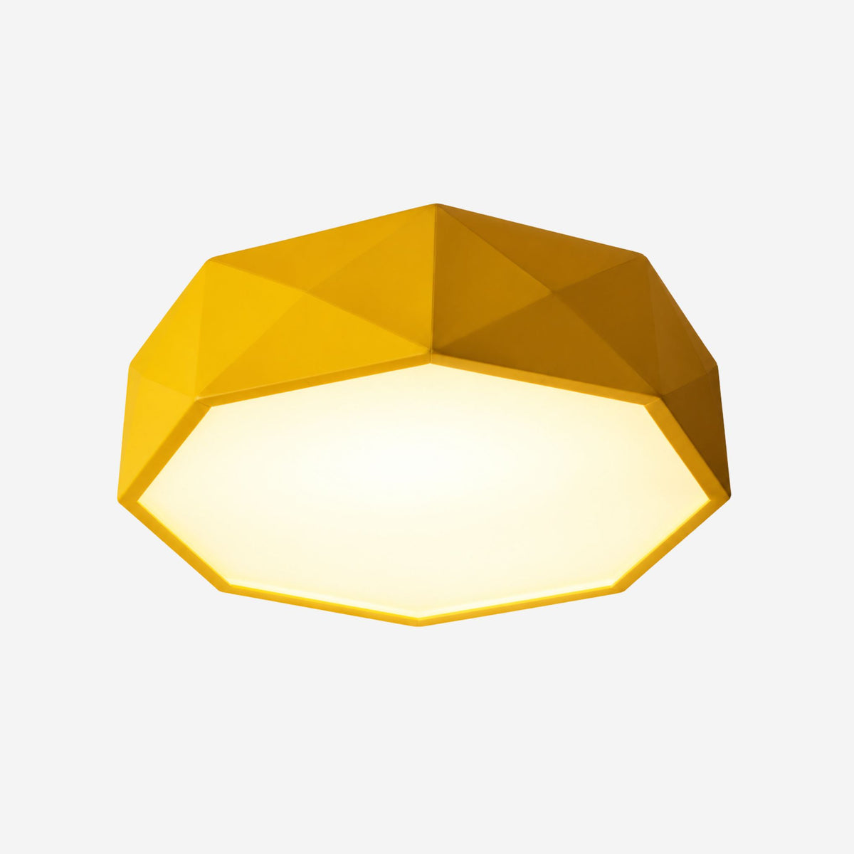 plafonnier macaron origami aux couleurs pastel jaune variante produit