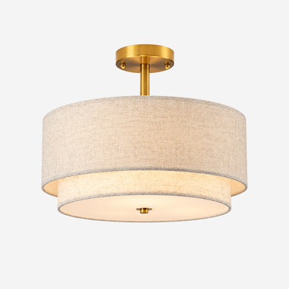 plafonnier mid-century lin beige fiche produit