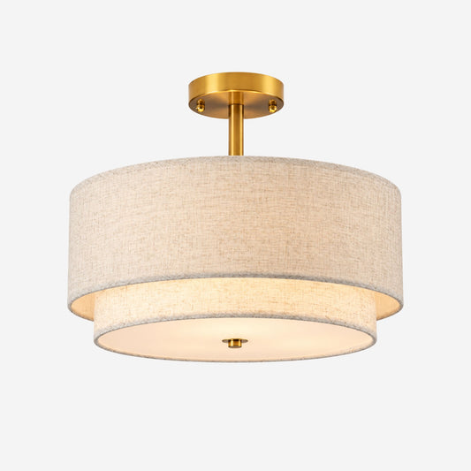 plafonnier mid-century lin beige fiche produit
