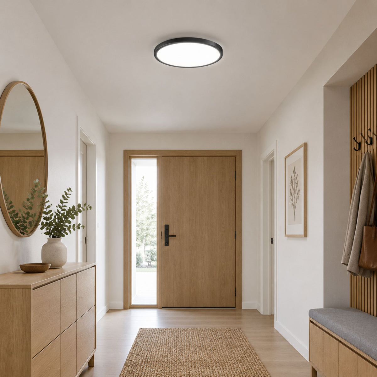 plafonnier noir entree ultraslim