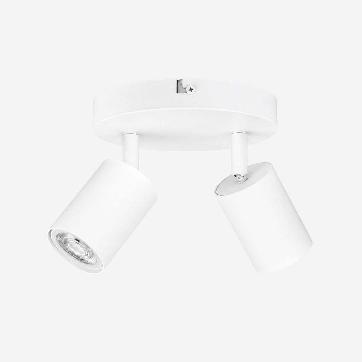 plafonnier spot circulaire orientable contemporain 2 spots blanc variante produit