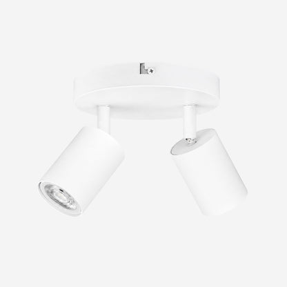plafonnier spot circulaire orientable contemporain 2 spots blanc variante produit