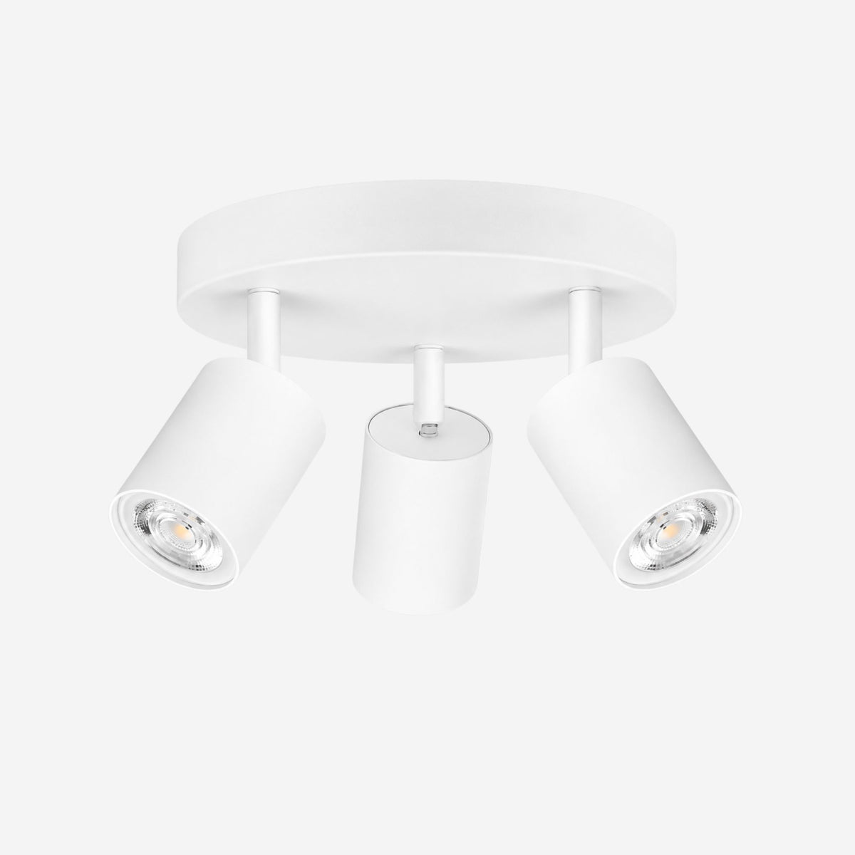 plafonnier spot circulaire orientable contemporain blanc 3 spots variante produit